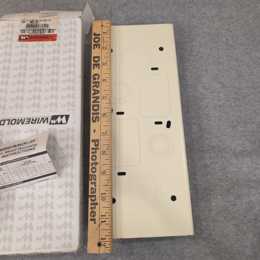 Wiremold V4014A Wall Box Connector for 4000 Series Metal Raceway Ivory Finish - Picture 4 of 5